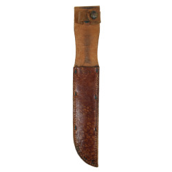 Couteau de combat, MK 2, CAMILLUS, USMC, avec fourreau en cuir nominatif