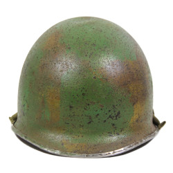 Helmet, M1, Fixed Loops, Camouflaged, ST. CLAIR RUBBER CO. Liner