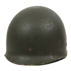 Helmet, M1, Fixed Loops, Camouflaged, ST. CLAIR RUBBER CO. Liner