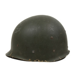 Helmet, M1, Fixed Loops, Camouflaged, ST. CLAIR RUBBER CO. Liner