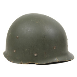 Helmet, M1, Fixed Loops, Camouflaged, ST. CLAIR RUBBER CO. Liner