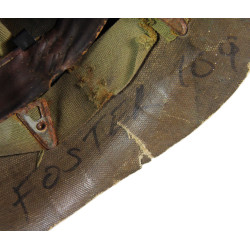 Helmet, M1, Fixed Loops, Camouflaged, ST. CLAIR RUBBER CO. Liner