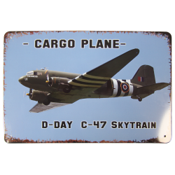 Plate, Dakota, C-47, metal