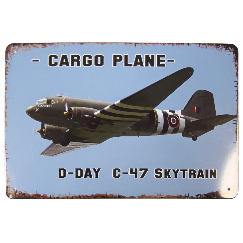 Plate, Dakota, C-47, metal Plate, Dakota, C-47, metal