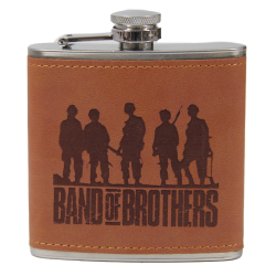Flask, Band of Brothers, Faux Leather