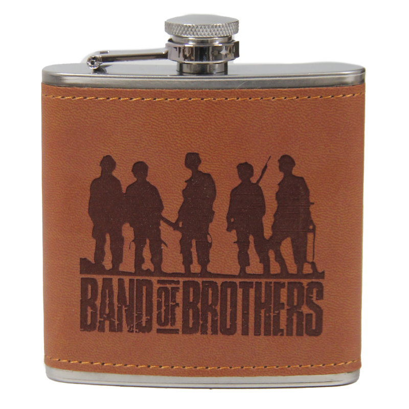 Flask, Band of Brothers, Faux Leather Flask, Band of Brothers, Faux Leather