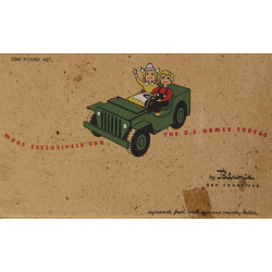 Boîte de bonbons chocolatés, Blum's, Made Exclusively For The U.S. Armed Foces, vide