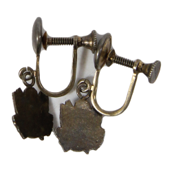 Boucles d'oreilles US Army en argent