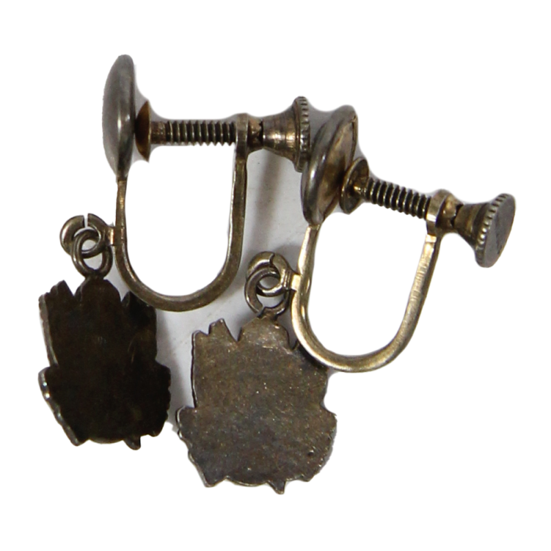 Boucles d'oreilles US Army en argent