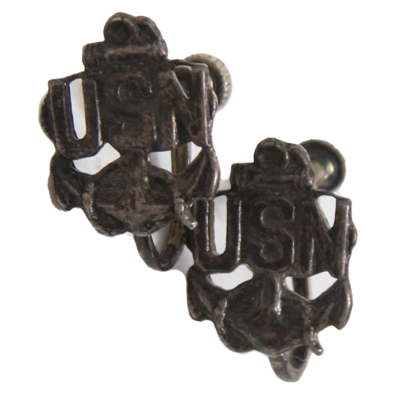 Boucles d'oreilles US Navy, Sweetheart, Sterling Boucles d'oreilles US Navy, Sweetheart, Sterling