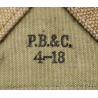 Haversack M-1910, P.B. & C., 1918, CM3c Kenneth Elliott, 21st Naval Construction Bn., Seabees, PTO Haversack M-1910, P.B. & C., 1918, CM3c Kenneth Elliott, 21st Naval Construction Bn., Seabees, PTO