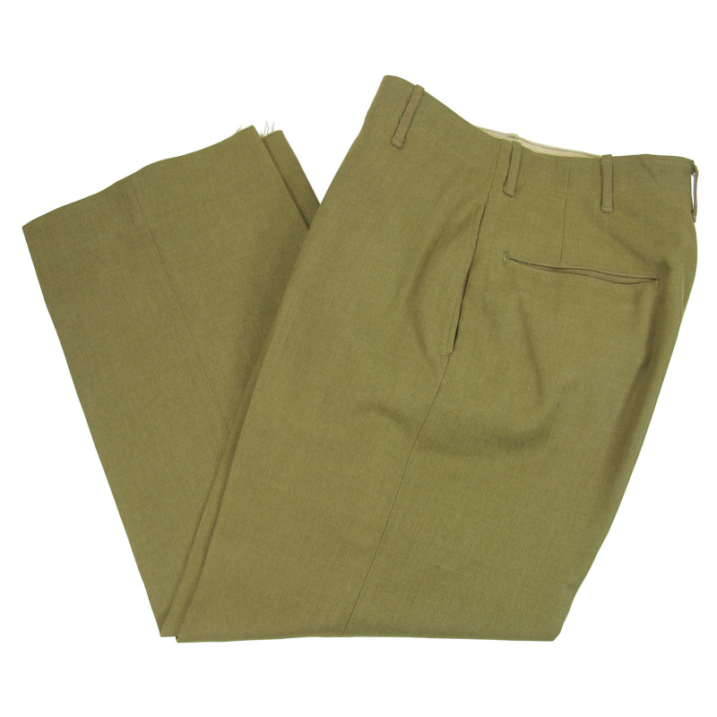 Trousers, Wool Serge, OD, Special, 31 x 29, 1942, Sgt. Donald Faulk, USAAF Trousers, Wool Serge, OD, Special, 31 x 29, 1942, Sgt. Donald Faulk, USAAF