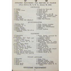 Carnet de campagne, The Army Field Note Book, AEF, 1918, nominatif