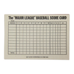 Game, Pocket size, Baseball Game, 1943