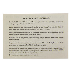 Game, Pocket size, Baseball Game, 1943