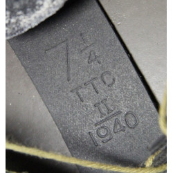Helmet, Mk II, British, BMB-TTC, 1940, with Camouflaged Burlap Cover