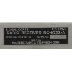 Boîtier de communication, BC-1023-A, Signal Corps, USAAF