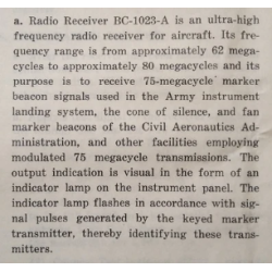 Boîtier de communication, BC-1023-A, Signal Corps, USAAF