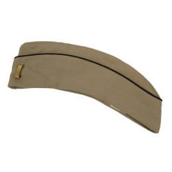 Cap, Garrison, Cotton, Khaki, Officer, WAC - Nurse, Size 7 1/8
