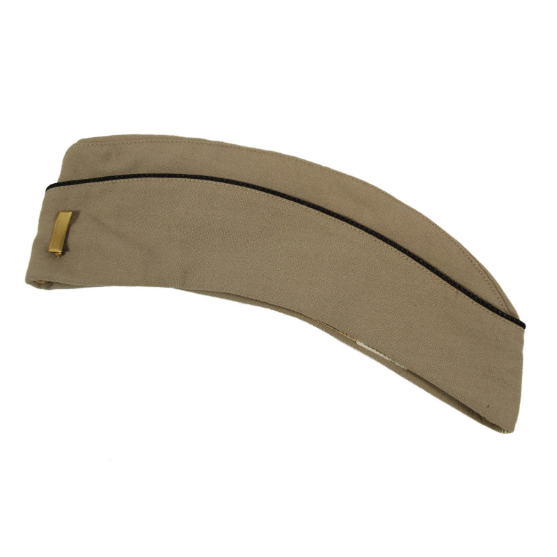 Cap, Garrison, Cotton, Khaki, Officer, WAC - Nurse, Size 7 1/8