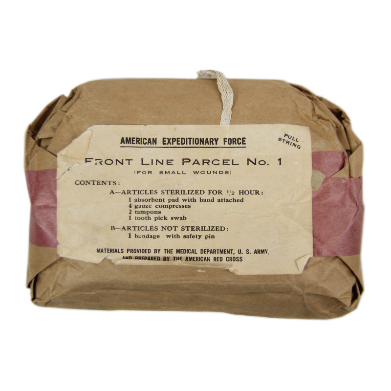 Front Line Parcel No. 1, For Small Wounds, American Expeditionary Force, Untouched