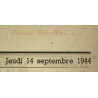 Newspaper, Belgian, La Libre Belgique, September 14, 1944