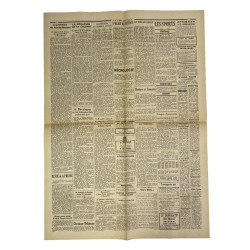 Journal belge, La Libre Belgique, 14 septembre 1944
