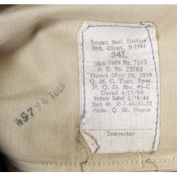 Trousers, Wool, Pink, Officer, US Army, Size 34L, Named