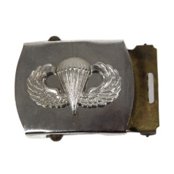 Boucle de ceinture de pantalon, US Army, laiton, avec insigne amovible, brevet de parachutiste