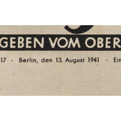 Magazine, DIE WEHRMACHT, August 13, 1941