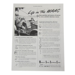 Page de magazine, "Life in the WAAC", The Saturday Evening Post, 13 mars 1943