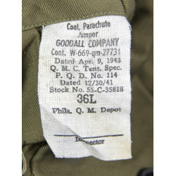 Veste de parachutiste M-1942, 1943