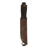 Couteau de combat, MK 2, KA-BAR, OLEAN, N.Y., US Navy, avec fourreau en cuir, BOYT -43- Couteau de combat, MK 2, KA-BAR, OLEAN, N.Y., US Navy, avec fourreau en cuir, BOYT -43-