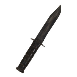 Couteau de combat, MK 2, KA-BAR, OLEAN, N.Y., US Navy, avec fourreau en cuir, BOYT -43-