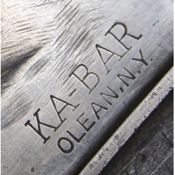 Couteau de combat, MK 2, KA-BAR, OLEAN, N.Y., US Navy, avec fourreau en cuir, BOYT -43-