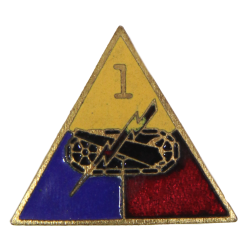 Crest, DUI, 1st Armored Division, MTO, PB