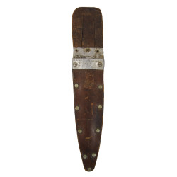 Knife, Fighting, Kinfolks, with Theater-made Scabbard, COX George Kuczma, US Navy, Seabees, Guadalcanal
