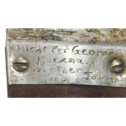 Knife, Fighting, Kinfolks, with Theater-made Scabbard, COX George Kuczma, US Navy, Seabees, Guadalcanal