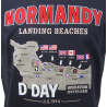 T-shirt, D-Day map, navy blue
