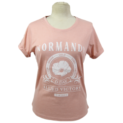 T-shirt rose, femme, Poppy, Normandie