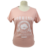 T-shirt rose, femme, Poppy, Normandie