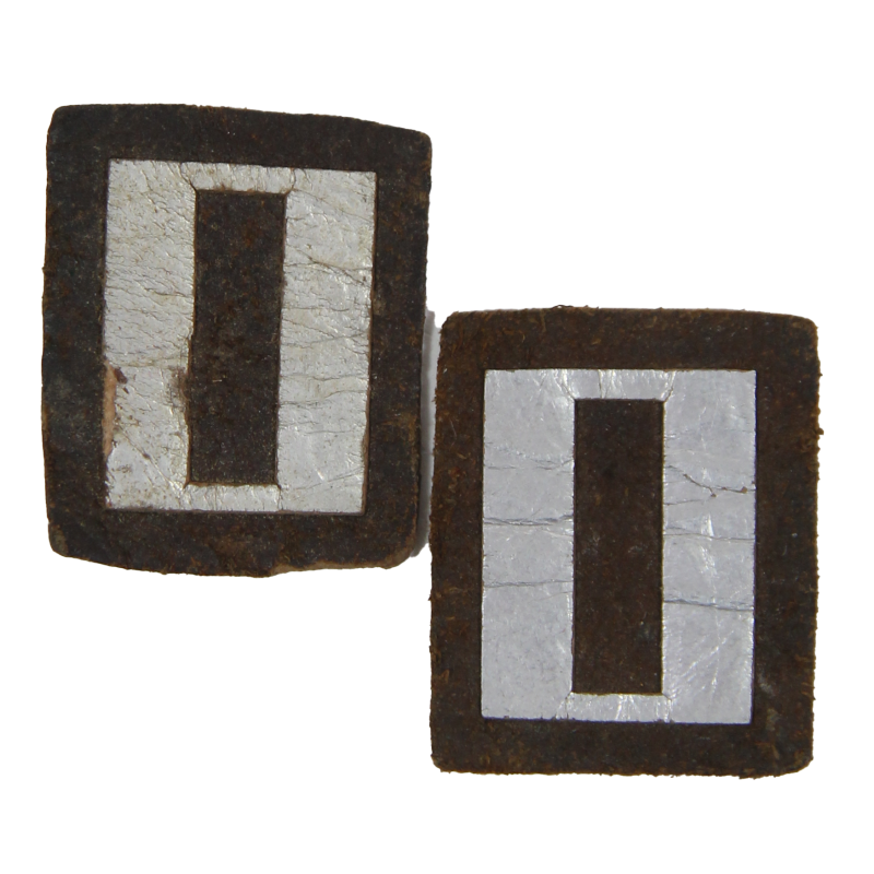 Rank Insignias, Captain, Pair, on Leather
