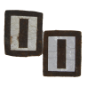 Rank Insignias, Captain, Pair, on Leather