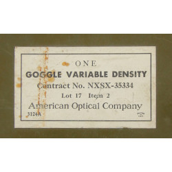 Goggle, Variable Density, Polaroid, American Optical Company