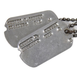 Grouping, Sgt. Cedric Coffey, Motor Vehicle Operator's Permit and Dog Tags