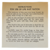Boîte de ration, Life Raft, Charms Co., 1944