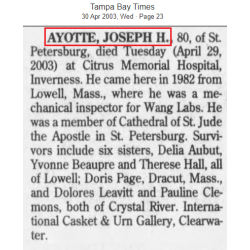 Dog Tags, US Coast Guard, WT3c Joseph Ayotte