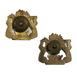 Paire de crests, 1st Air Defense Artillery Regiment, Sicile & Italie