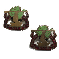 Paire de crests, 1st Air Defense Artillery Regiment, Sicile & Italie