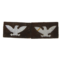 Rank Insignias, Captain, Pair, on Leather